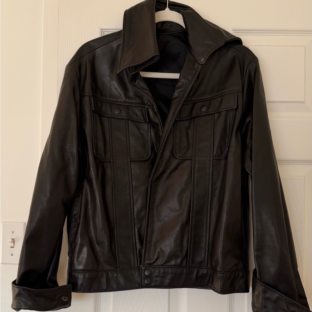 Faux Leather Jacket - Medium